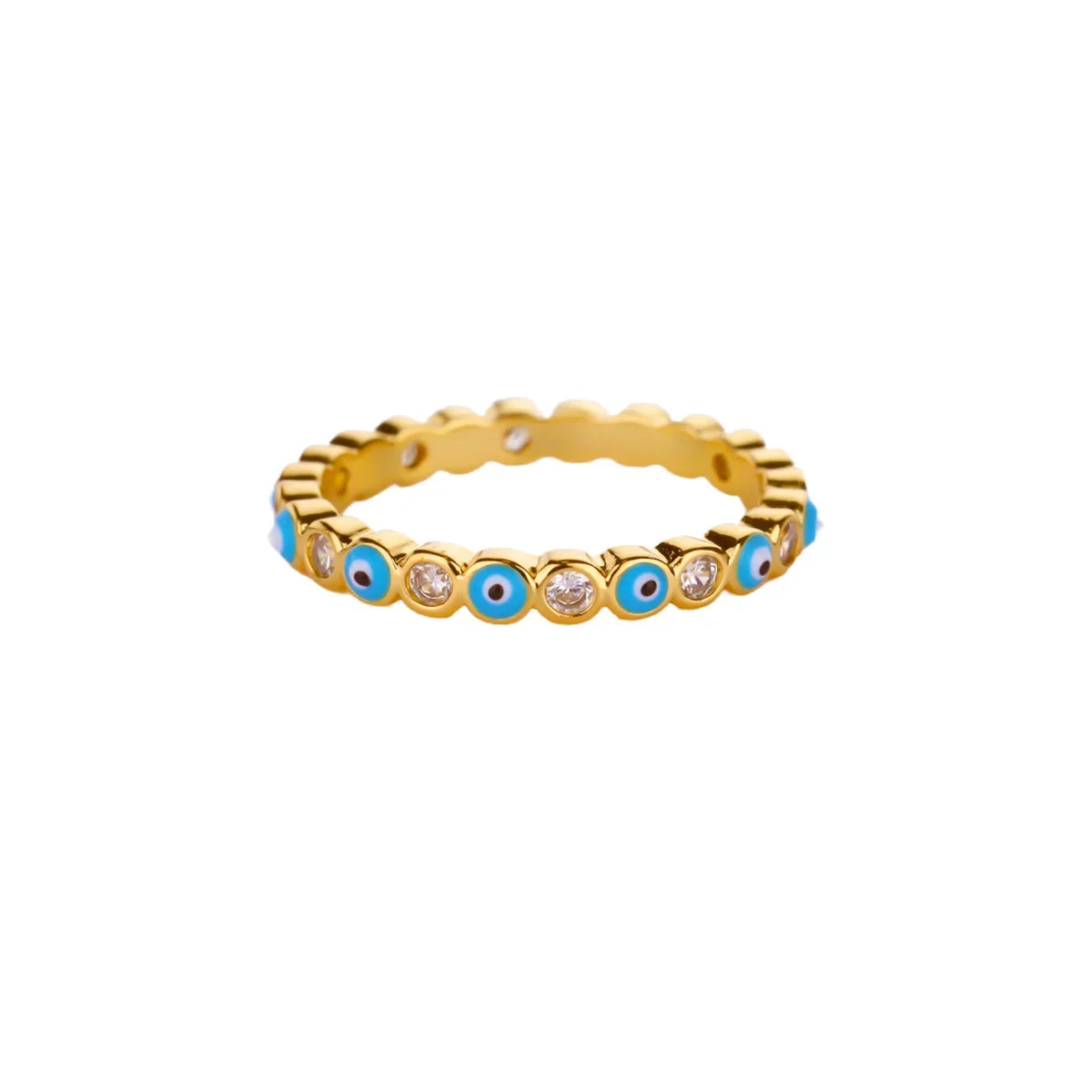 Tiny Gold Color Zircon Rings