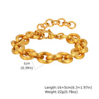 Gold Plated Chunky Stainless Steel Bracelet