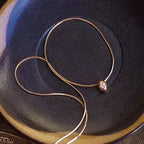 Rose Gold Bean Pendant Necklaces