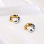 Stainless Steel Hoop Earrings  Gold Silver Color
