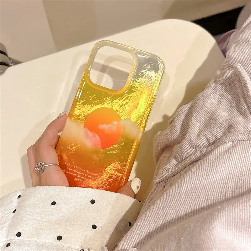 Sunset Blue Sky White Cloud Pattern Phone Case