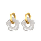 Flower Resin Acrylic Earrings