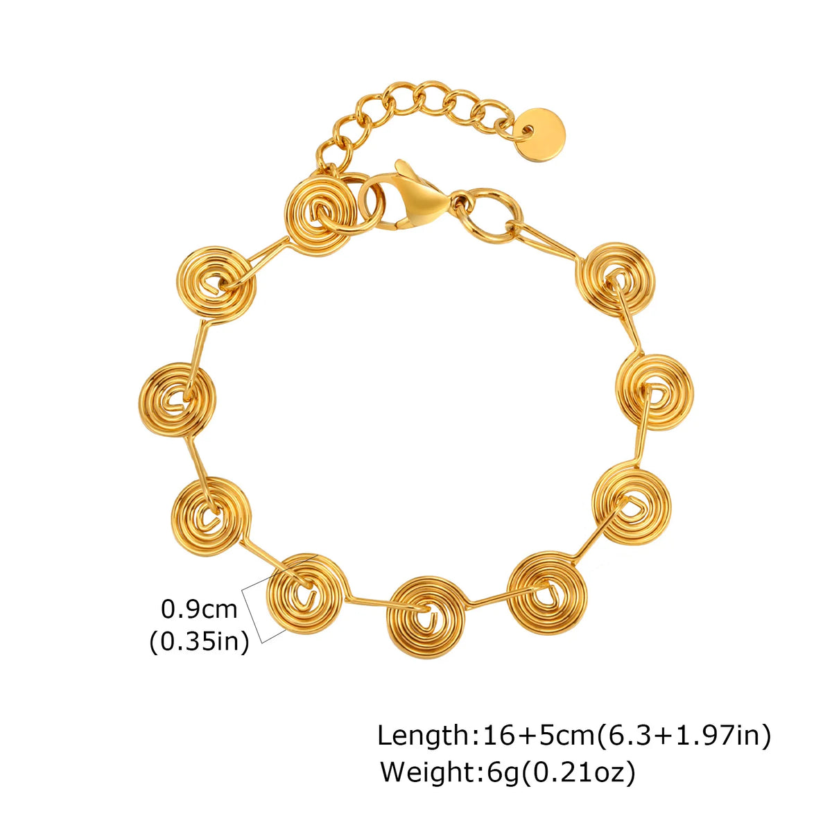 Gold Plated Chunky Stainless Steel Bracelet