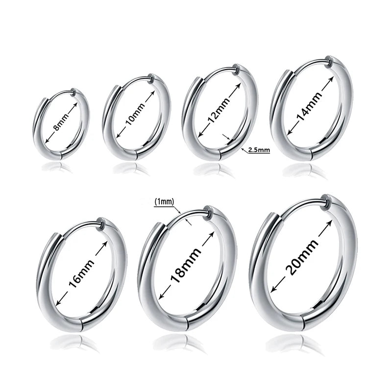 Round Hoop Earrings
