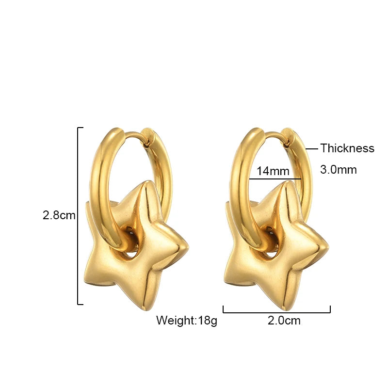 Heart&Star Hoop Earrings
