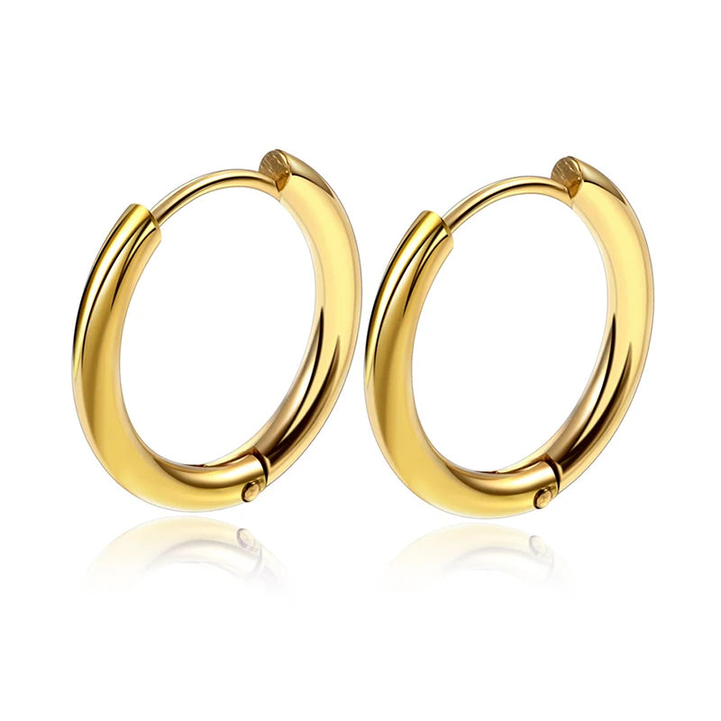 Round Hoop Earrings