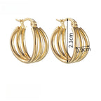 Three-layer Hollow Earrings