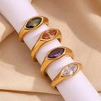 Horse Eye Zircon Ring