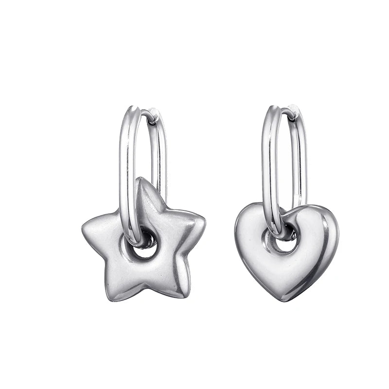 Heart&Star Hoop Earrings