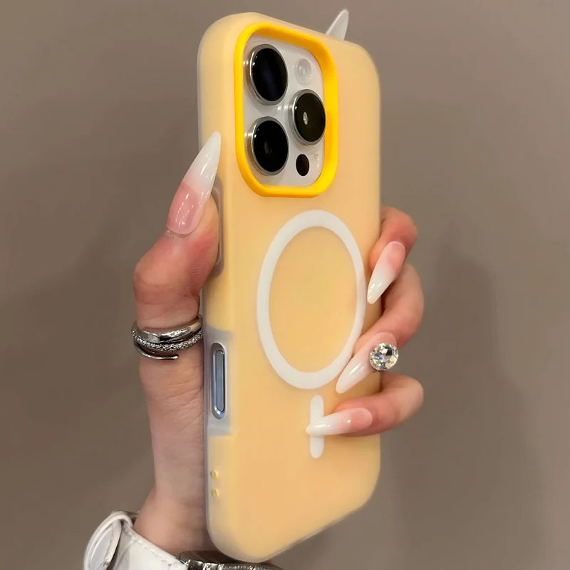 Candy Color 2 IN 1 Magsafe Phone Case For iPhone