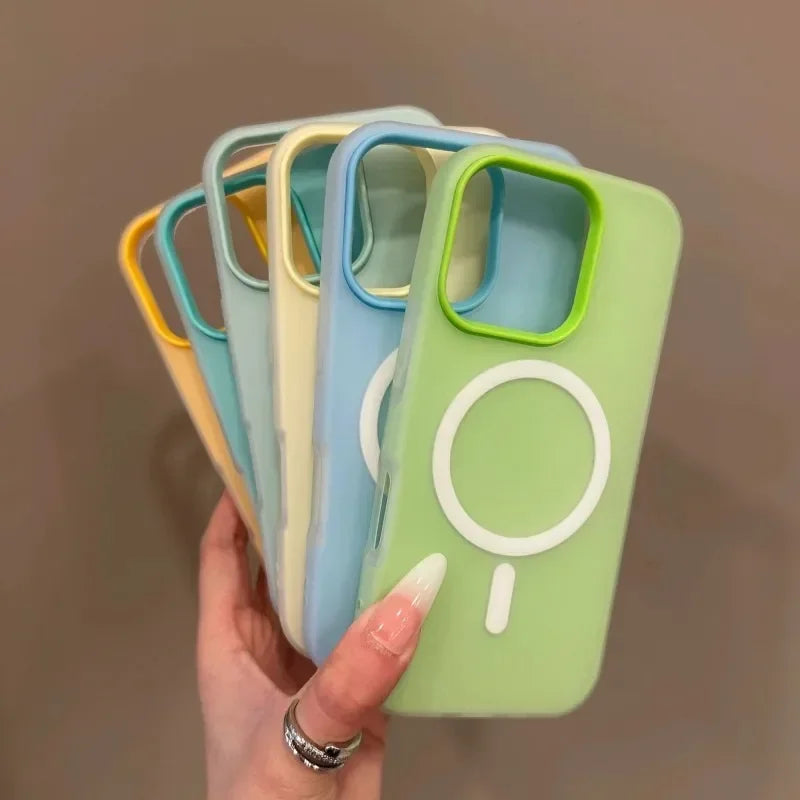Candy Color 2 IN 1 Magsafe Phone Case For iPhone