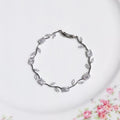 Copper Stones Cubic Zirconia Bracelet Crystal Leaf
