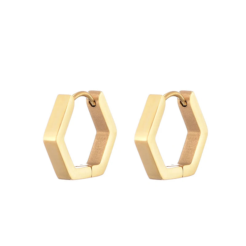 Hoop Earrings Star Oval Rectangle Round Triangle