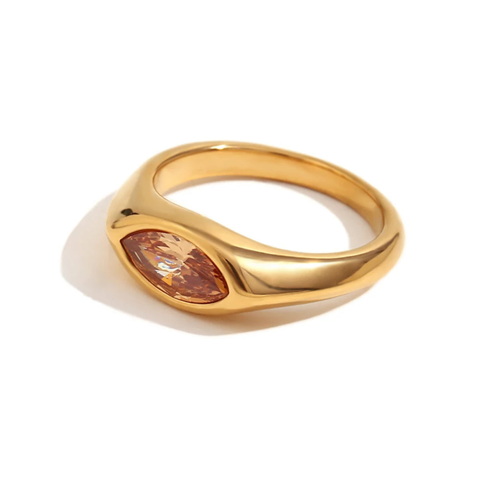 Horse Eye Zircon Ring