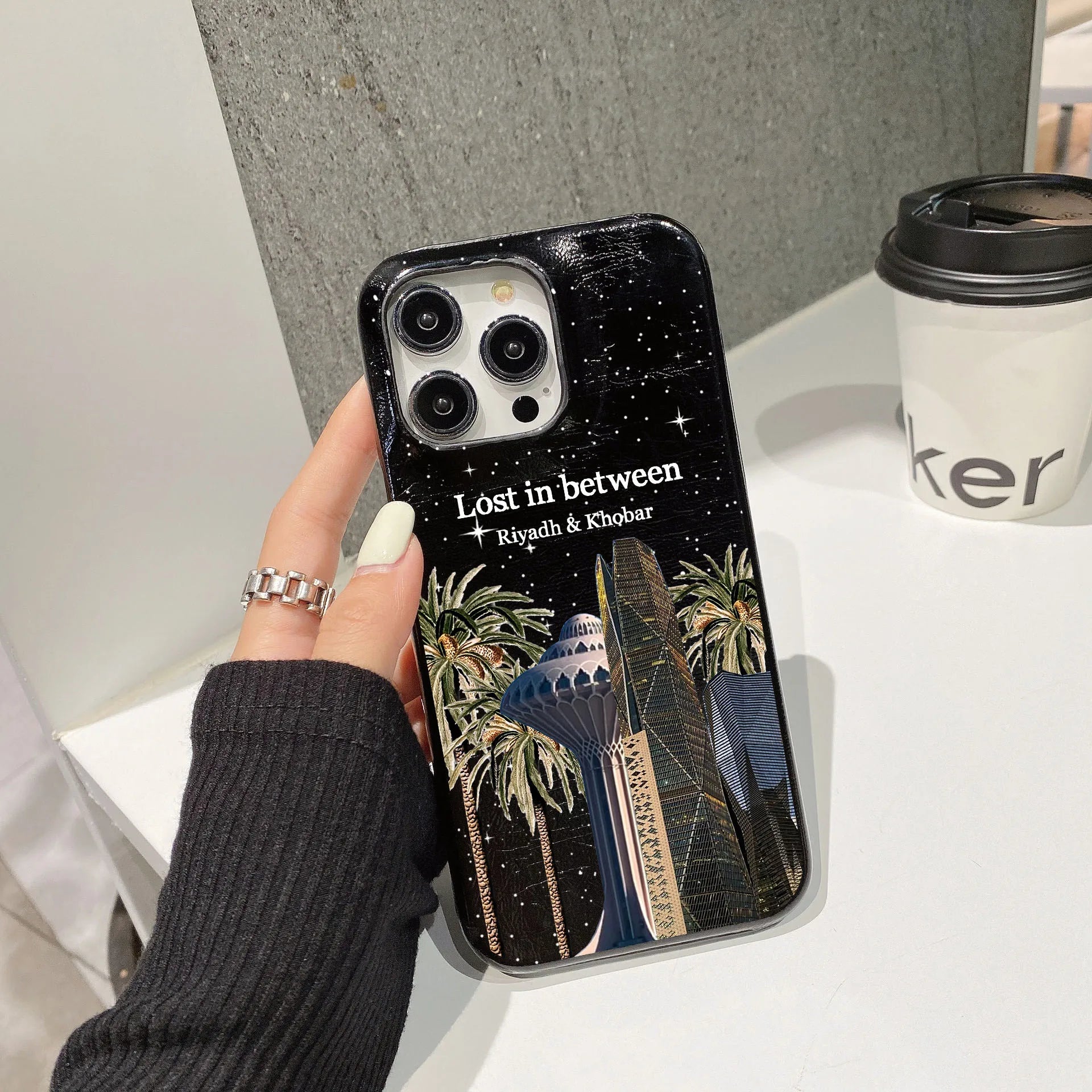 Lost in between Riyadh & khobar Leather Case