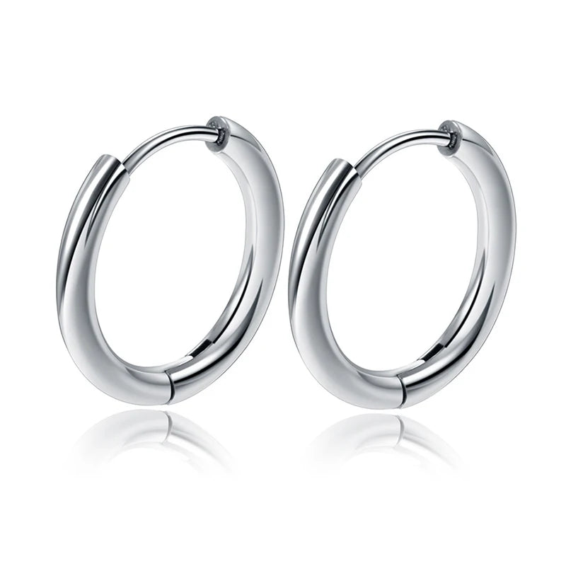 Round Hoop Earrings