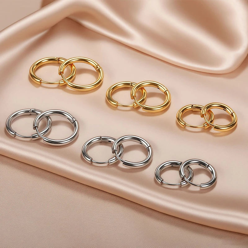 Round Hoop Earrings