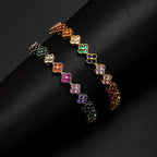 Gold Plated Four-Leaf Flower Bracelet