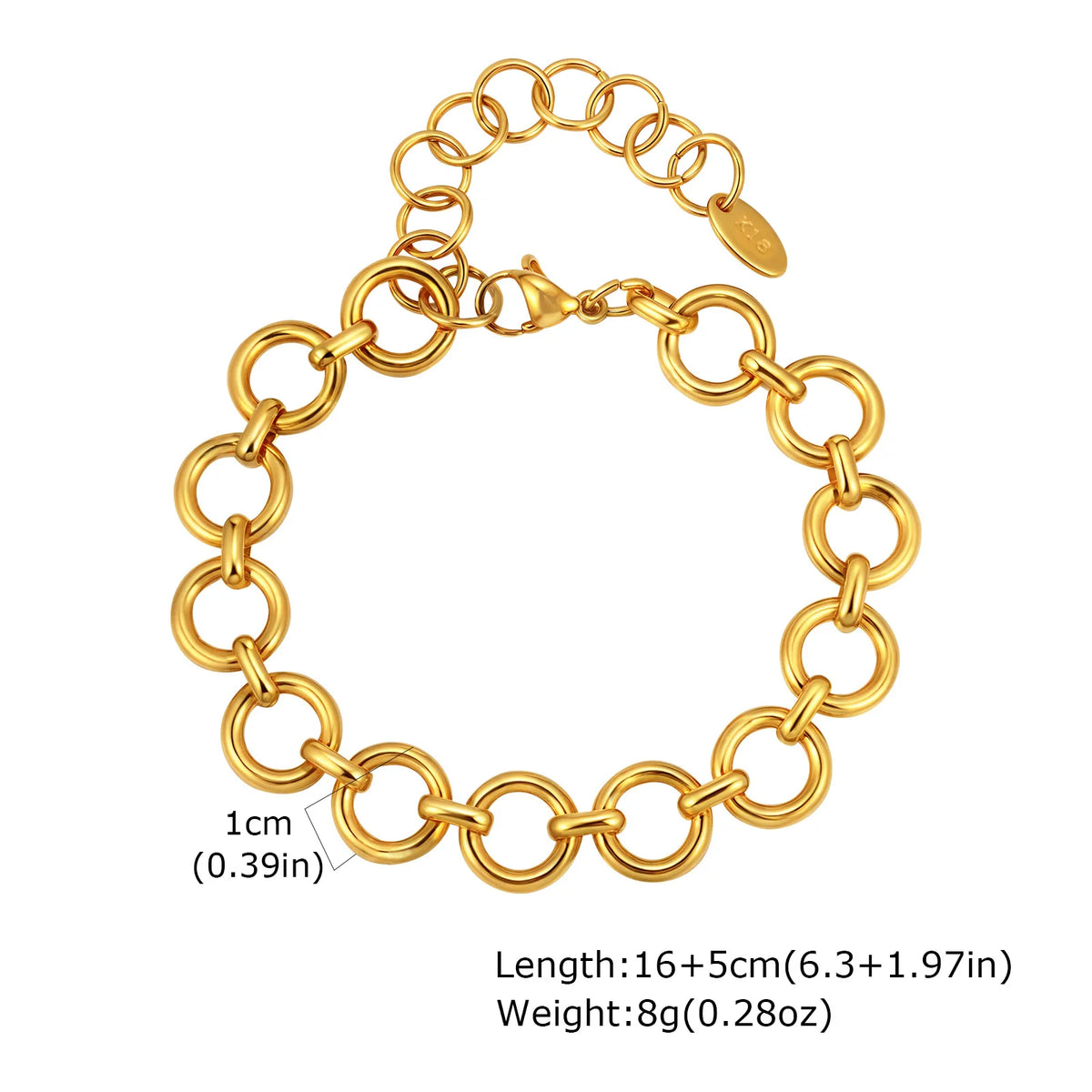 Gold Plated Chunky Stainless Steel Bracelet