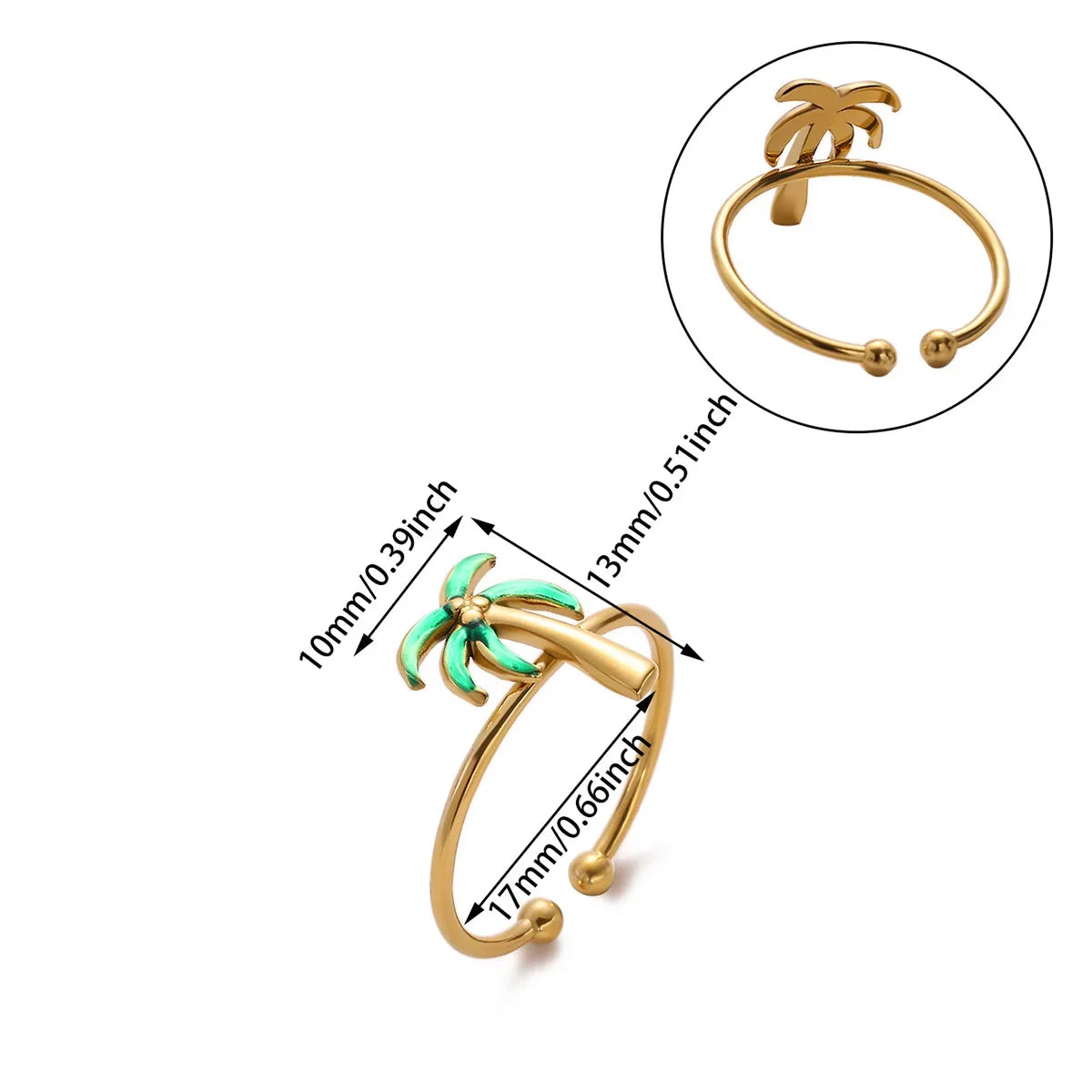 Tiny Gold Color Zircon Rings