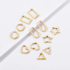 Hoop Earrings Star Oval Rectangle Round Triangle
