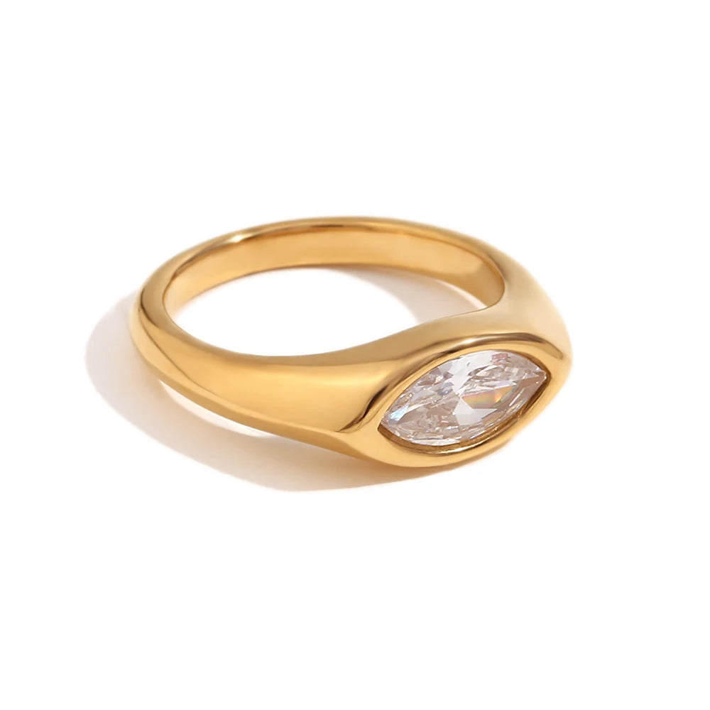 Horse Eye Zircon Ring