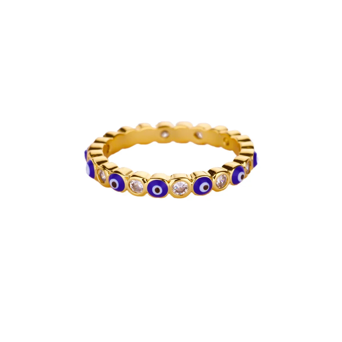 Tiny Gold Color Zircon Rings