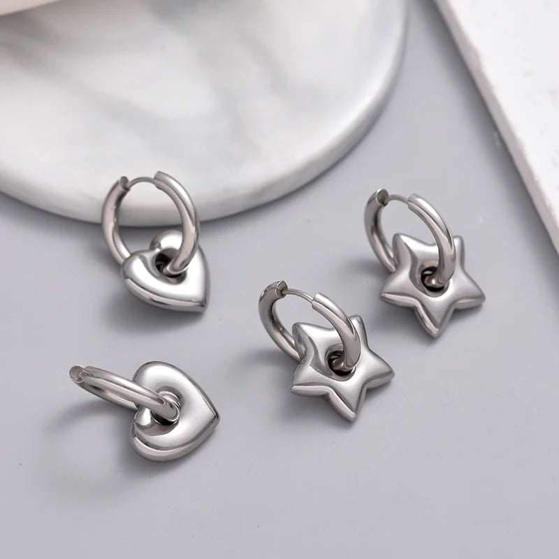 Heart&Star Hoop Earrings