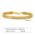 18K Gold-Plated Stainless Steel Weaving Mesh Chain Bracelet