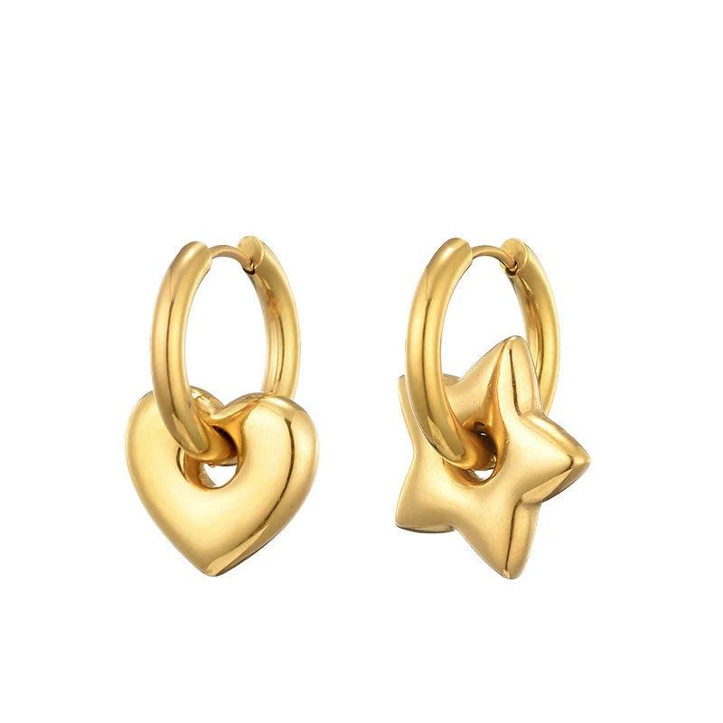 Heart&Star Hoop Earrings