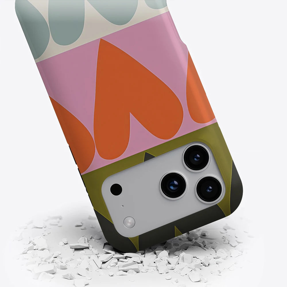 Retro Multi - Color Heart Phone Case