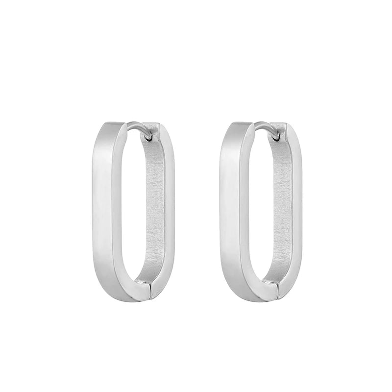 Hoop Earrings Star Oval Rectangle Round Triangle