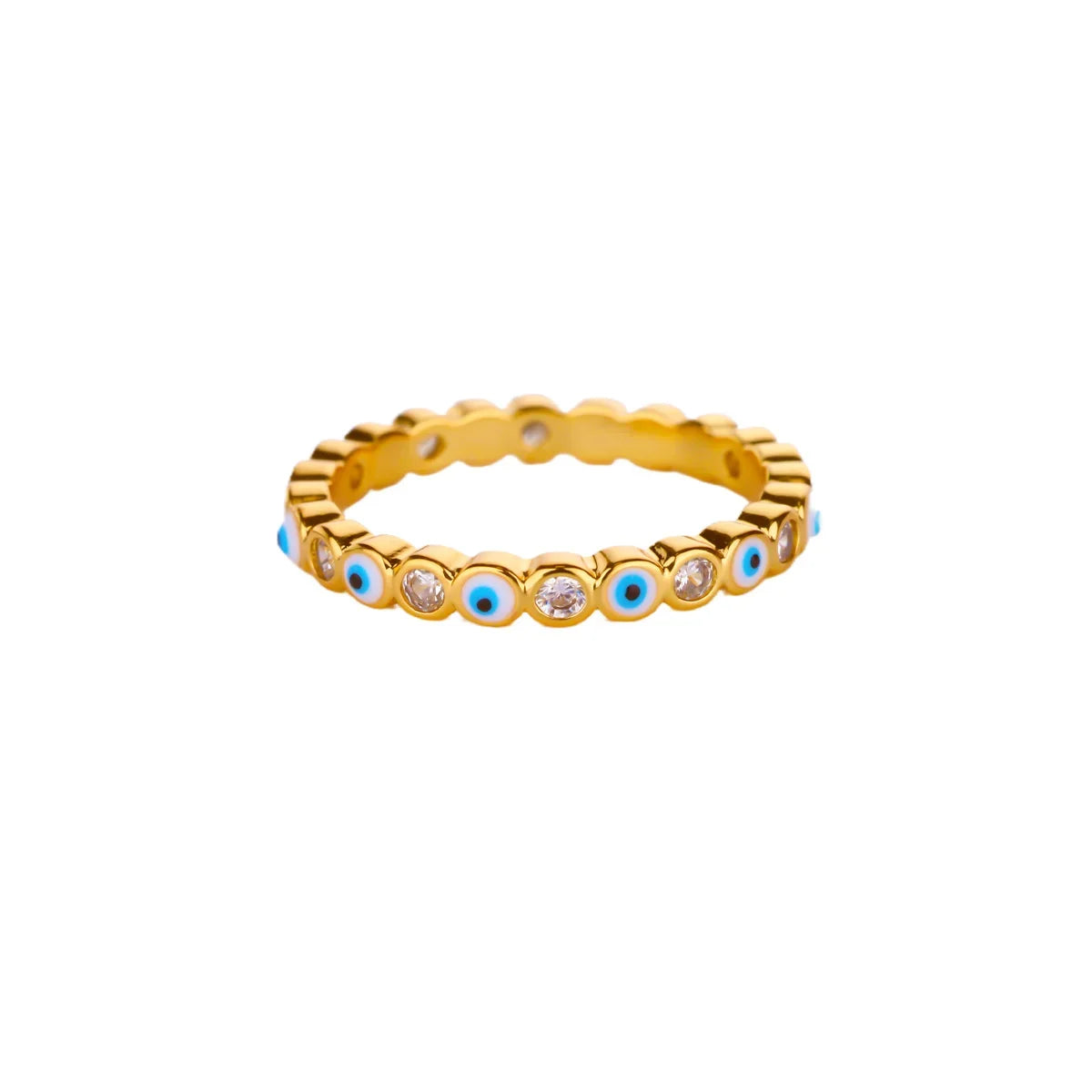 Tiny Gold Color Zircon Rings