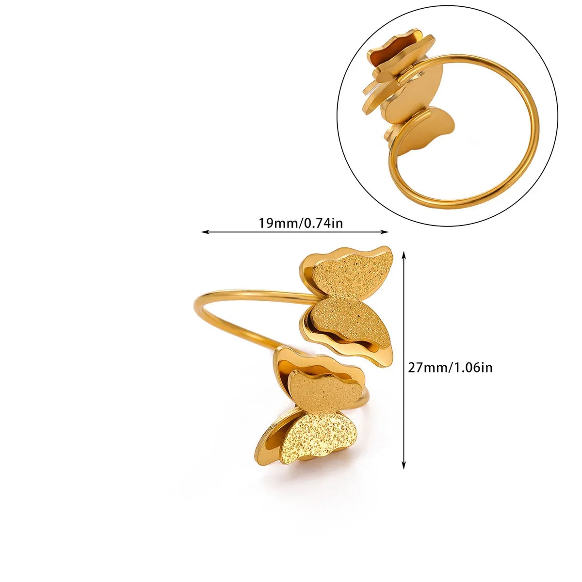 Tiny Gold Color Zircon Rings